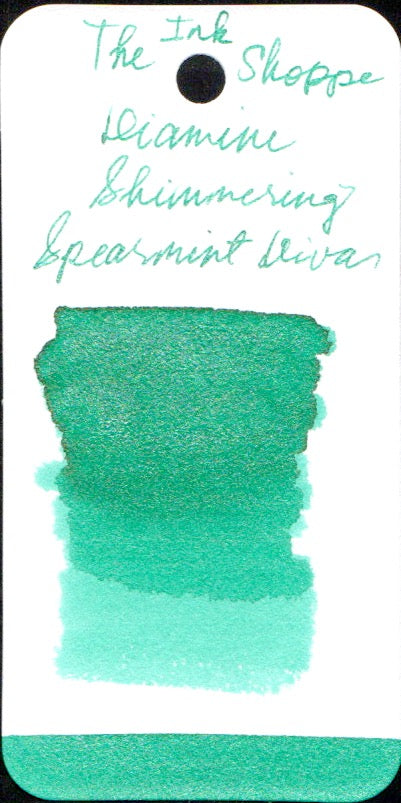 Diamine Shimmer-tastic Fountain Pen Ink - Spearmint Diva