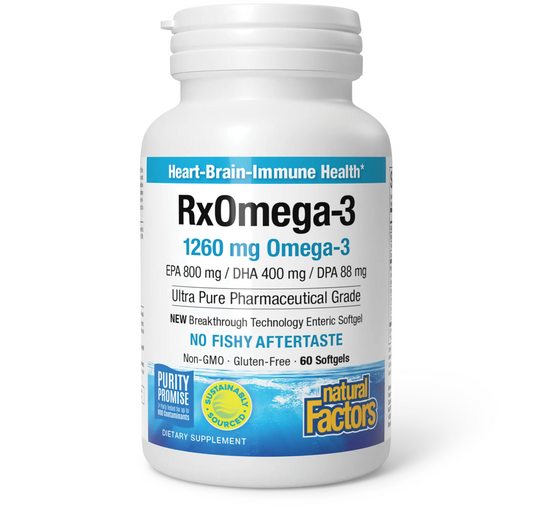 Natural Factors RxOmega-3 400/200mg EPA/DHA, 60 Softgels