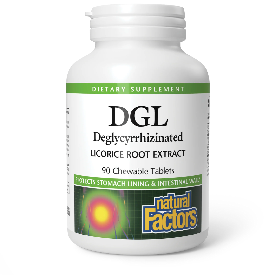 Natural Factors DGL (Deglycyrrhizinated Licorice) Root Extract, 90 Chewable Tablets