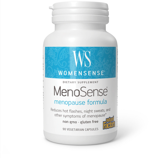Natural Factors WomenSense MenoSense Menopause Treatment Formula, 90 Vegetarian Capsules